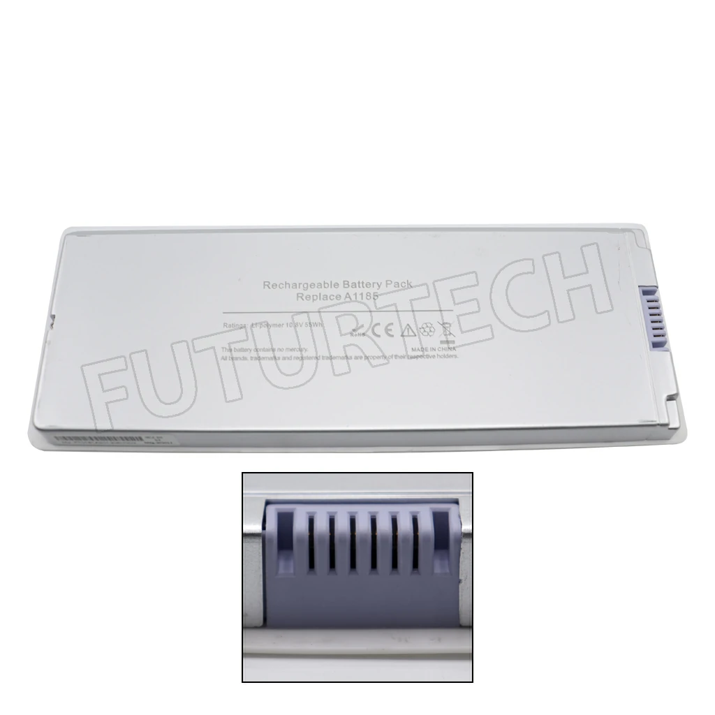 Battery Apple A1185 A1181 White 6 Cell