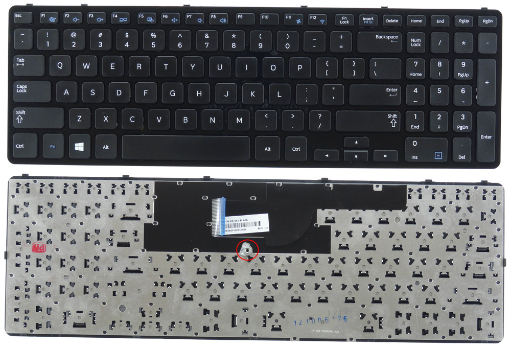 Keyboard Samsung NP365E5C PK130TZ1A00 Black Frame