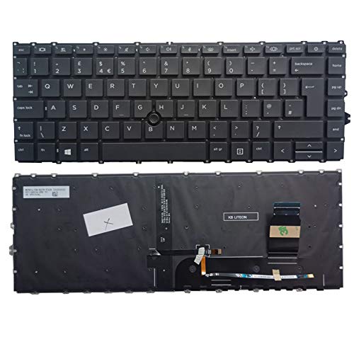 Keyboard HP EliteBook 840-G7 840-G8 Pointer Backlite Power Button UK ORG