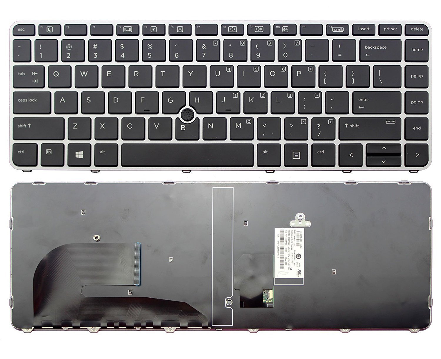 Keyboard HP EliteBook 840-G3 Pointer Silver Frame ORG