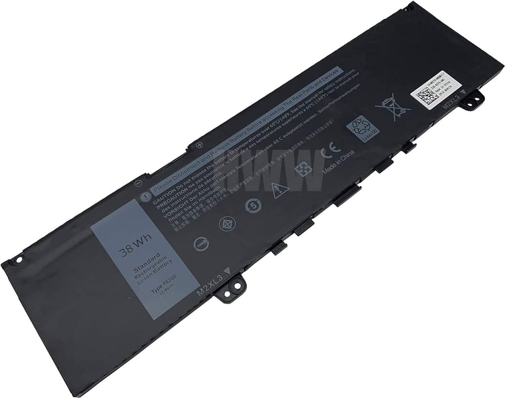 Battery Dell Inspiron 13 5370 7370 7373 38Wh 3 cell F62G0 11.4V Med Cap