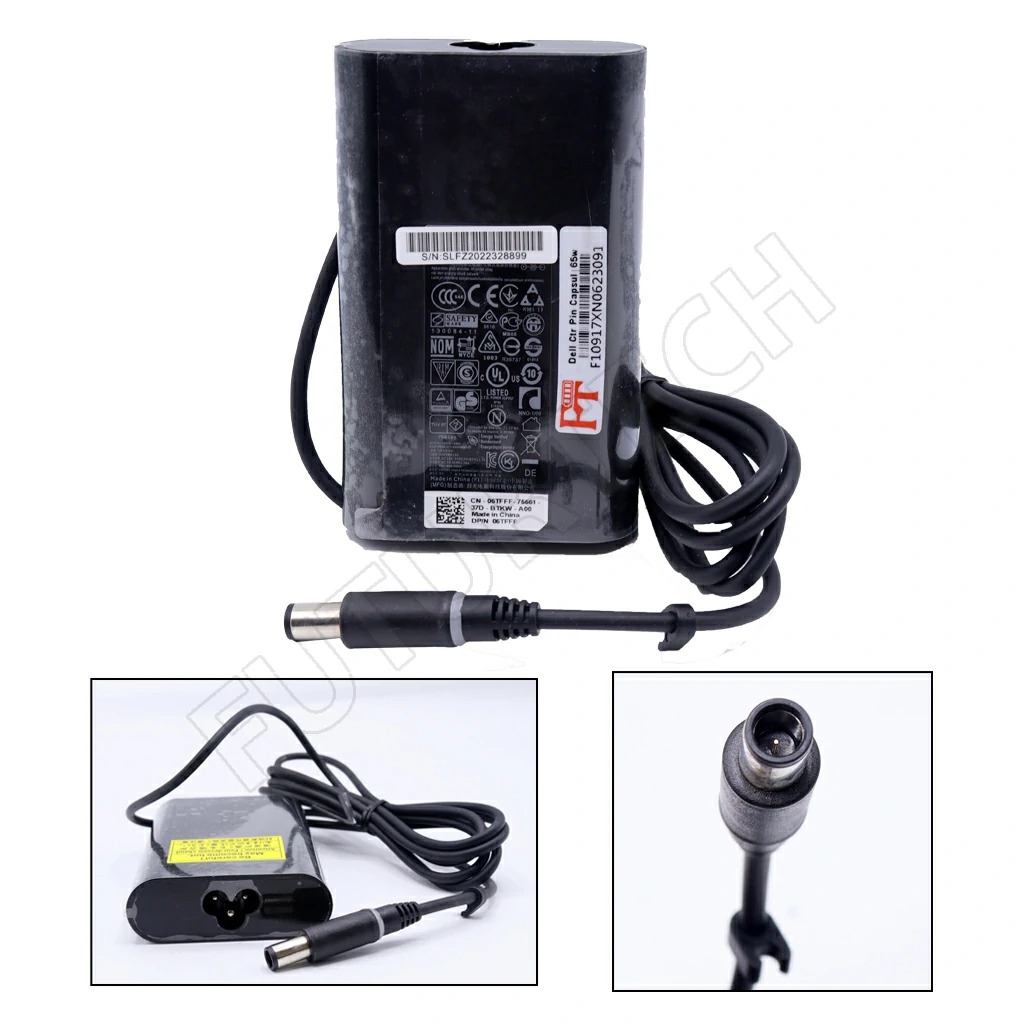 Used Adapter Dell 19.5v - 3.34a | Center Pin Capsul | 65w ORG DELL GOL PIN 65W