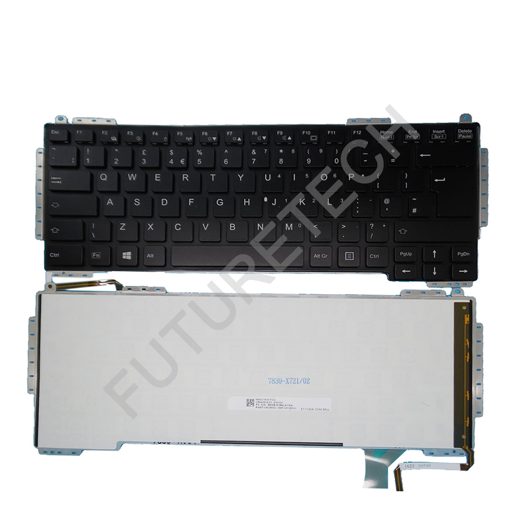 Keyboard Fujitsu Lifebook T904 T935 S904 S935 U904 Backlite Black UK