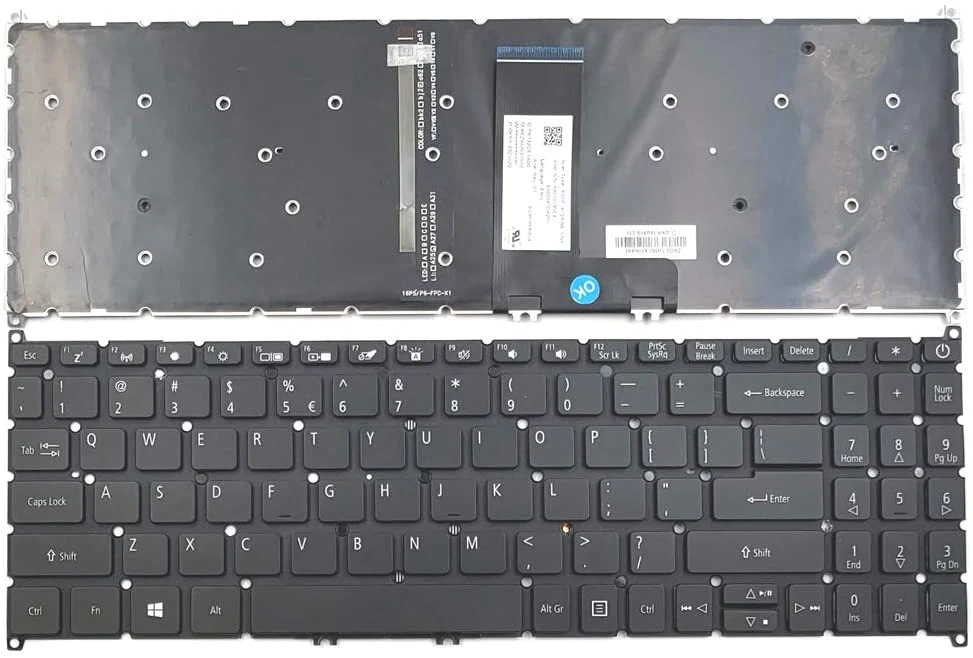 Keyboard Acer A315-54 A315-54G A315-55 A315-55G A315-42 A315-42G A315-42-R96C Backlite Power Button