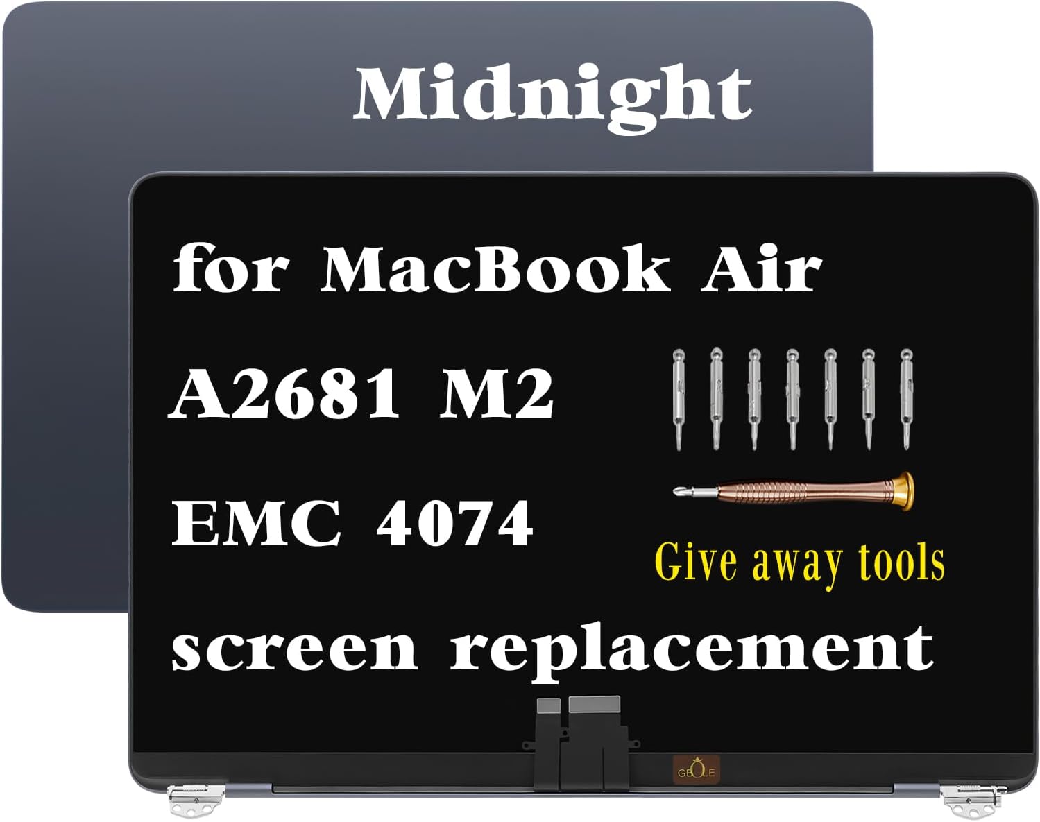 LED Apple MacBook Air 13-inch A2681 M2, 2022 Midnight Black Complete Assembly A3113