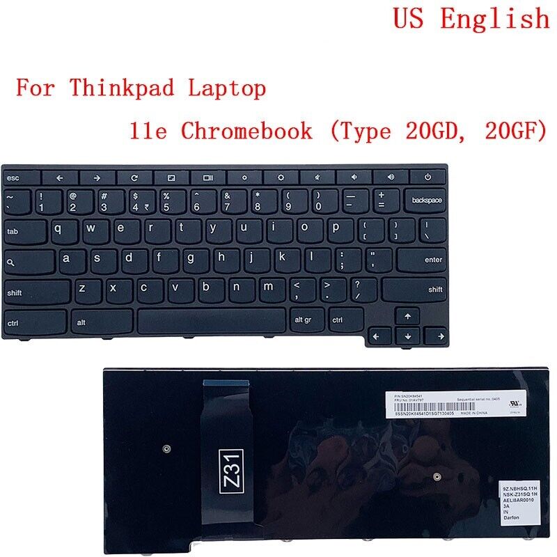 Keyboard Lenovo ChromeBook 11-E Type 20GD 20GF Power Button