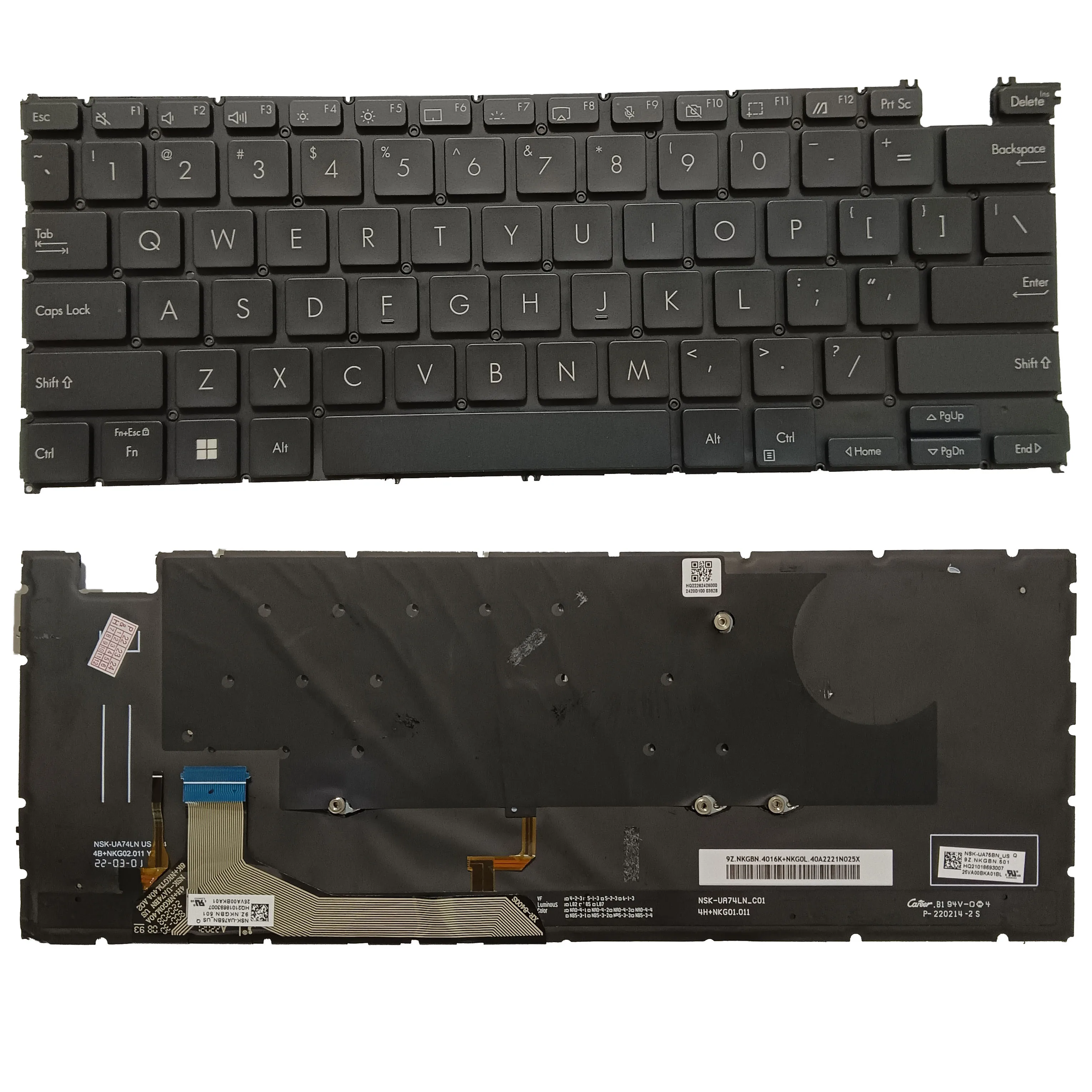 Keyboard Asus ZenBook 14 Q409ZA Backlite US