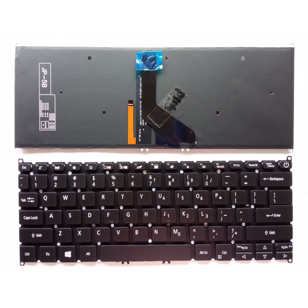 Keyboard Acer Swift 3 SF313-51 P614 TMX45-51 TMP414-51G Backlite Power Button US