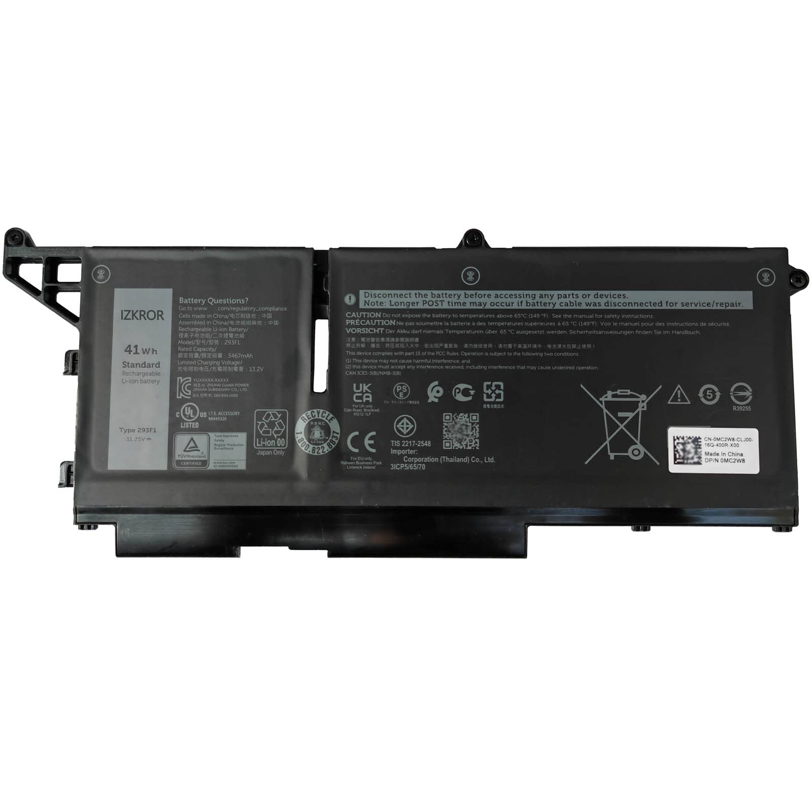 Battery Dell Latitude 5330 5430 7430 7530 7330 293F1 11.25V 41Wh ORG,