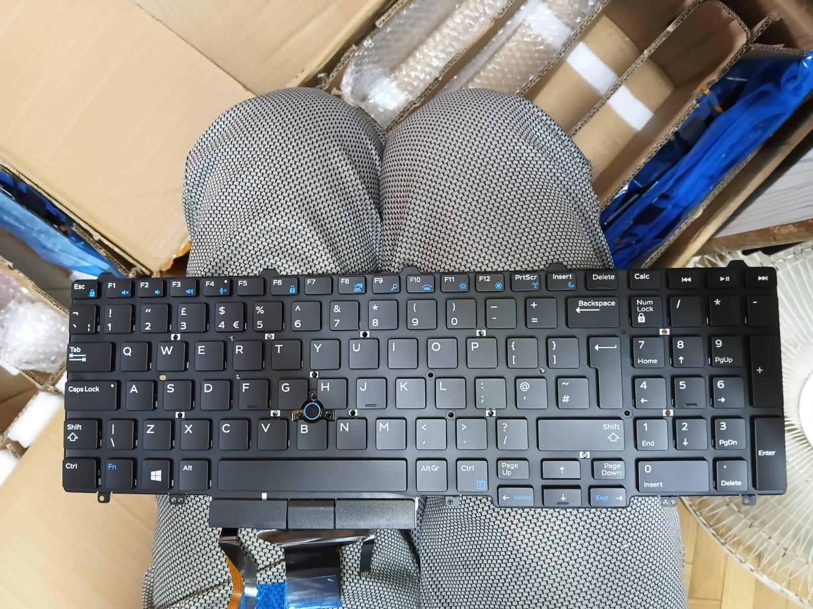 Keyboard Dell Latitude E5550 E5570 E5580 E5590 High Copy Version Pointer Backlite Black UK