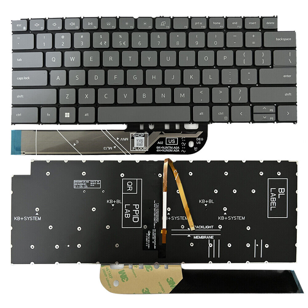 Keyboard Dell Latitude 3420-3320-3330-3430 2-in-1 Inpiron 3410-3420 5410 Backlite Grey US ORG
