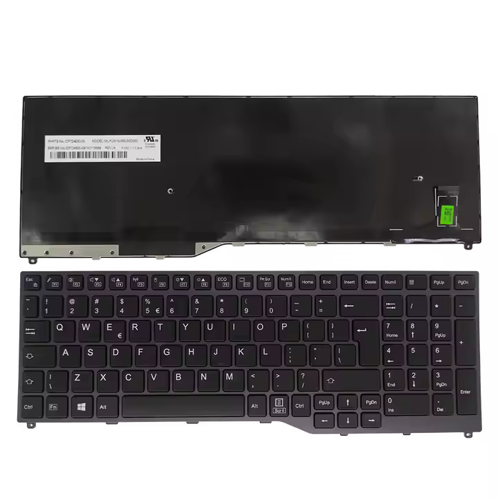 Keyboard Fujitsu Lifebook E558 E458 U757 U758 Black Frame
