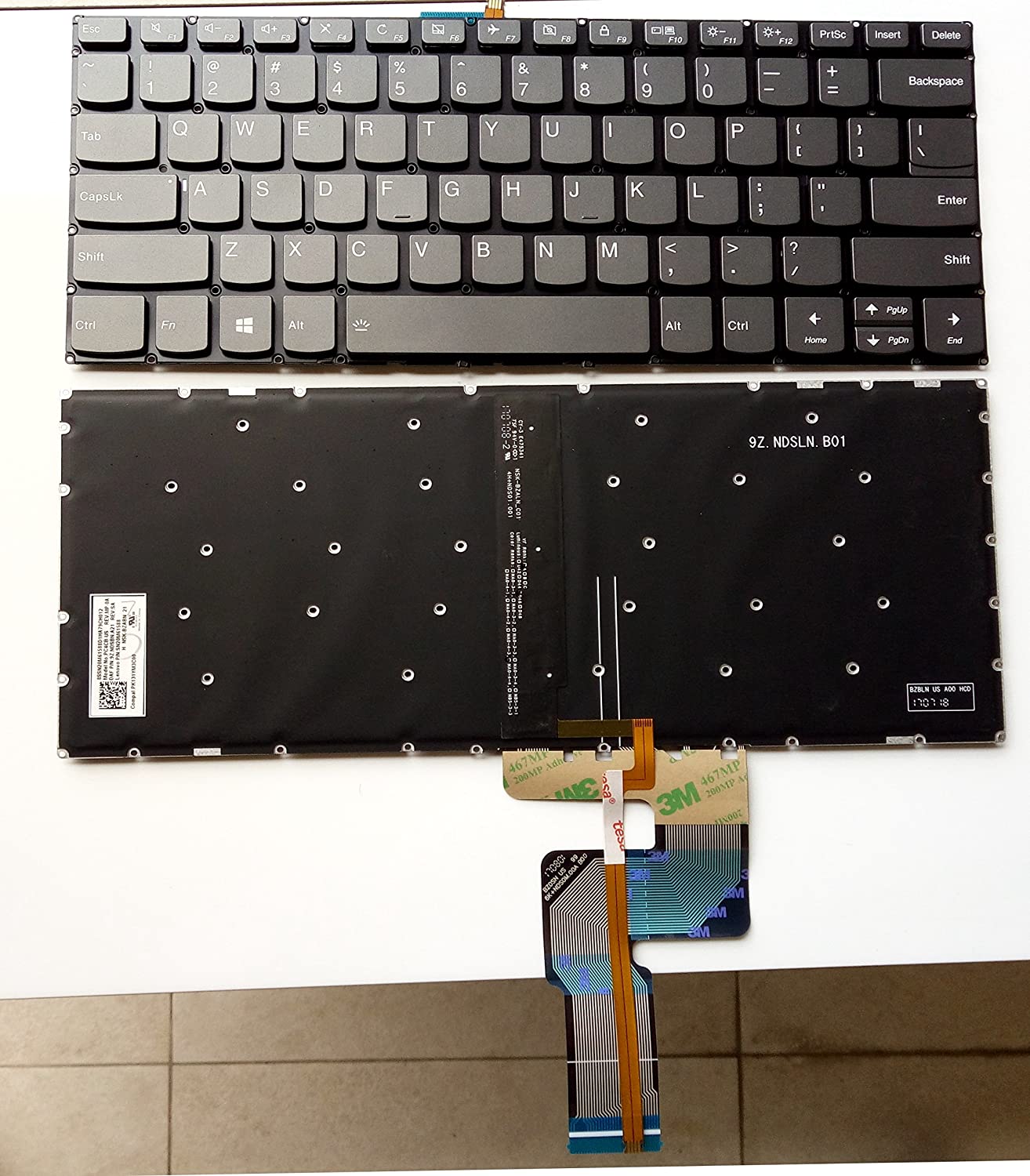 Keyboard Lenovo 320-14IKB 320-14ISK 520-14 720-15 Backlite Grey US