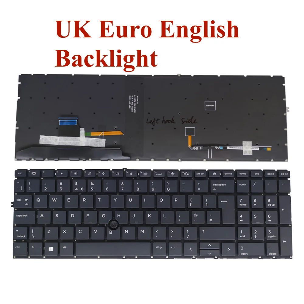 Keyboard HP EliteBook 850-G7 855-G7 850-G8 L89916-001 Pointer Backlite UK ORG