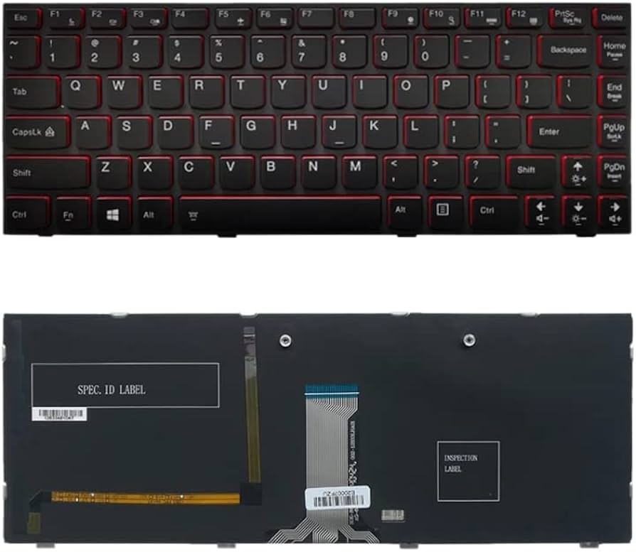 Keyboard Lenovo Y400 Y410p Red Shaded Keys Backlite