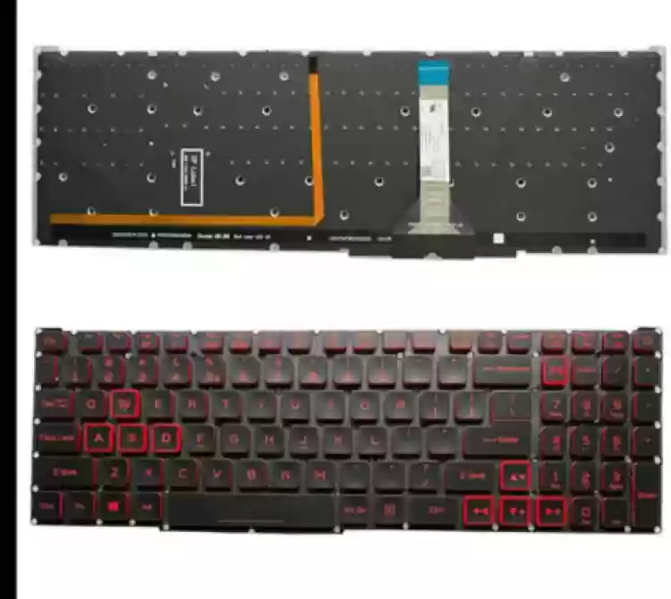 Keyboard Acer Nitro 5 AN515-45 AN515-57 AN515-56 AN517-53 ph317-51 Backlite Red Power Button