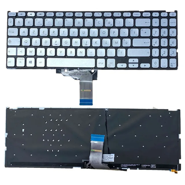 Keyboard Asus VivoBook X515 X515E X515M X515J X515J X512 Iternal Power Button Backlite Silver Power Button