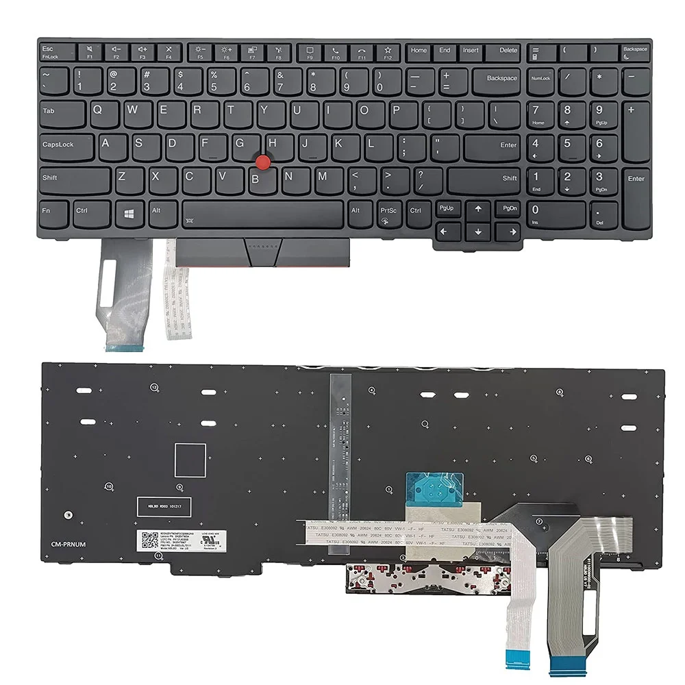 Keyboard Lenovo E580 L580 P52 P72 E590 Pointer Backlite ORG t15 gen 1