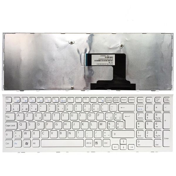 Keyboard Sony Vaio VPC-EJ VPCEJ1 VPCEJ2 White Frame UK