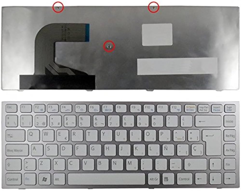 Keyboard Sony VAIO VPC-S White Frame