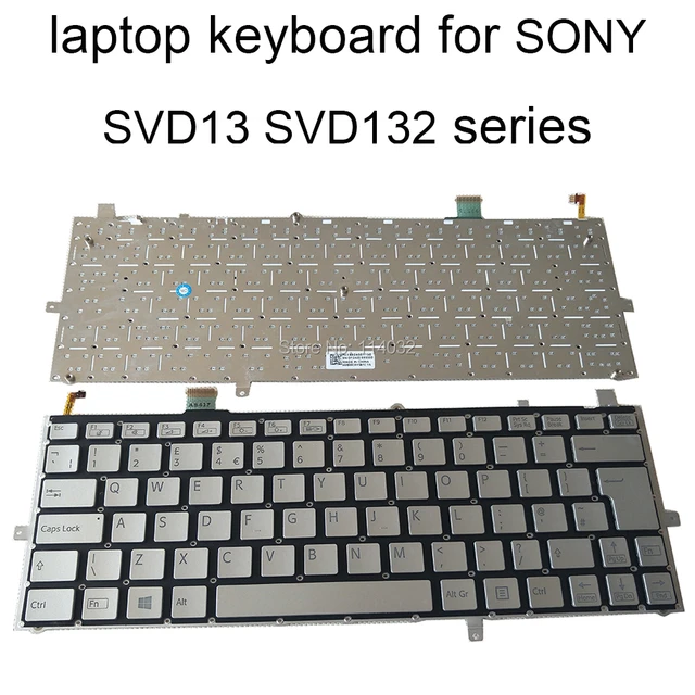 Keyboard Sony Vaio SVD13 SVD132 SVD 13 132 SVD13215PXB Backlite Silver UK