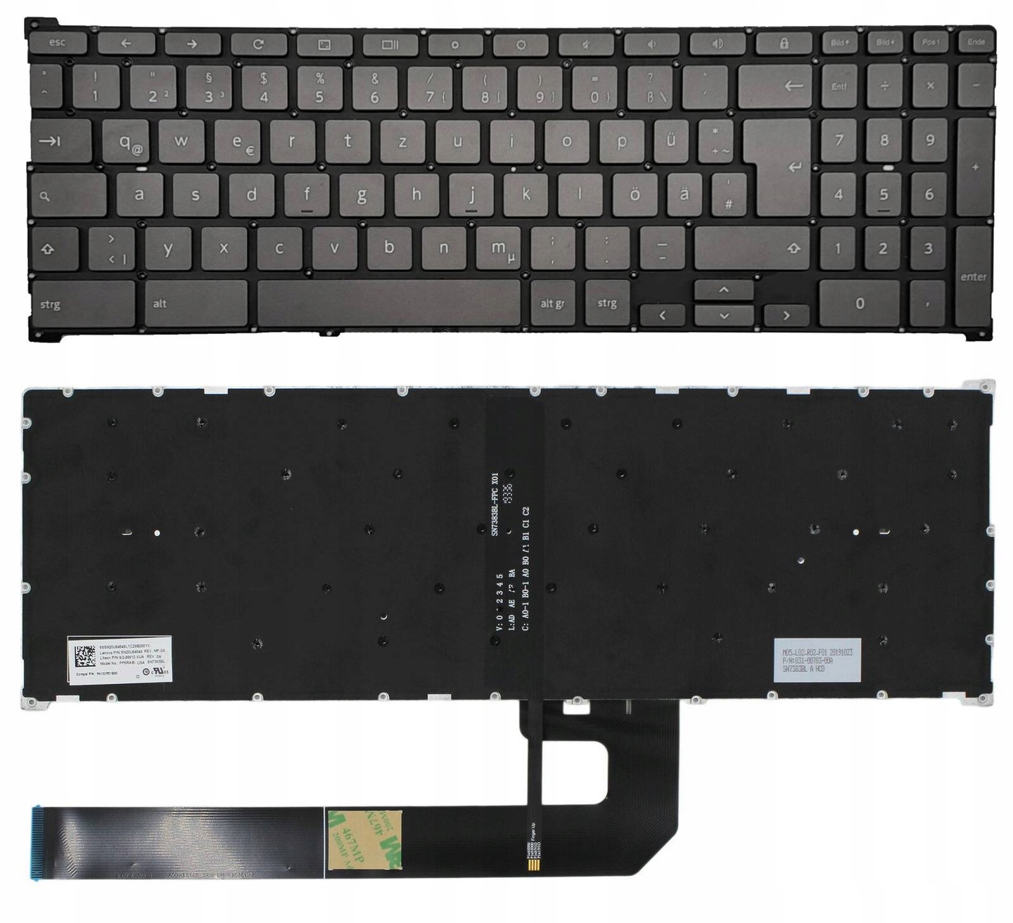 Keyboard Lenovo c340-15 Backlite Grey UK ORG