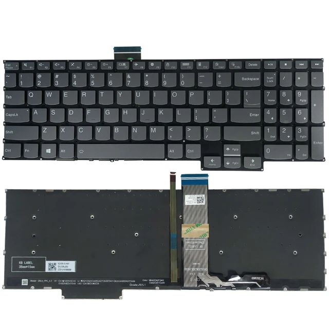 Keyboard Lenovo Ideapad 5 PRO 16ACH6 Pro 16IHU6 Backlite Grey