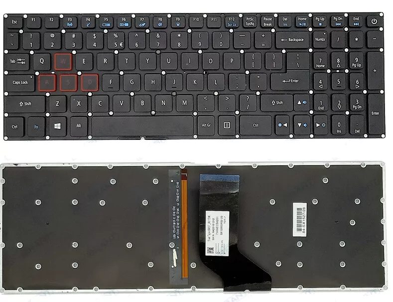 Keyboard Acer EliteBook Predator Helios 300 G3-571-G3-572 Nitro 5 AN515-51 VX5-793 VX5-591G VN7-593 G3-571 Backlite Black US