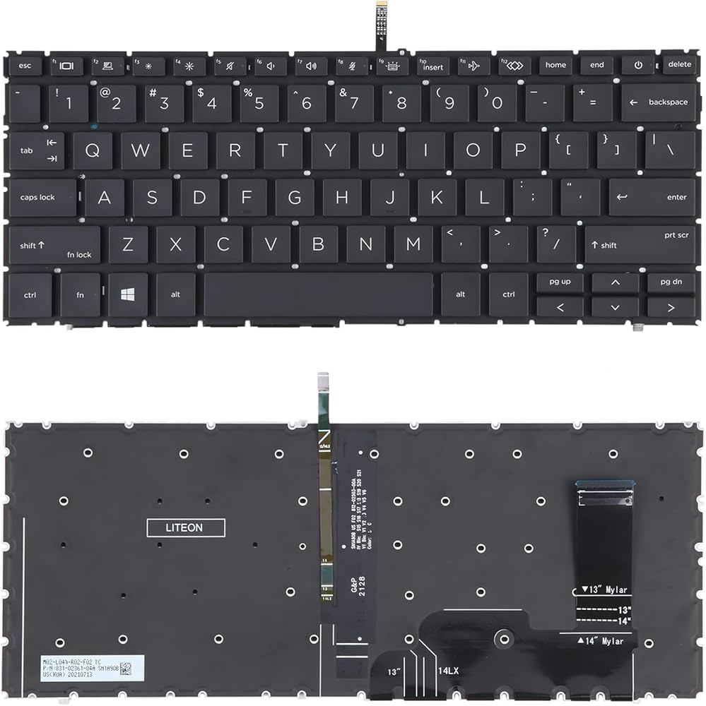 Keyboard HP EliteBook ProBook 440-G9 445-G9- 840-G10 830-G10 Backlite Power Button US ORG