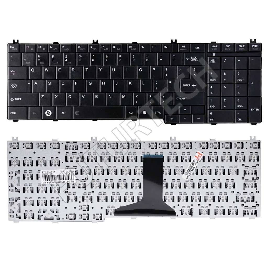 Keyboard Toshiba C650 L650 L670 C660 L750 Black