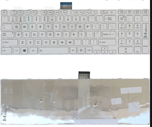 Keyboard Toshiba C70 C75 White
