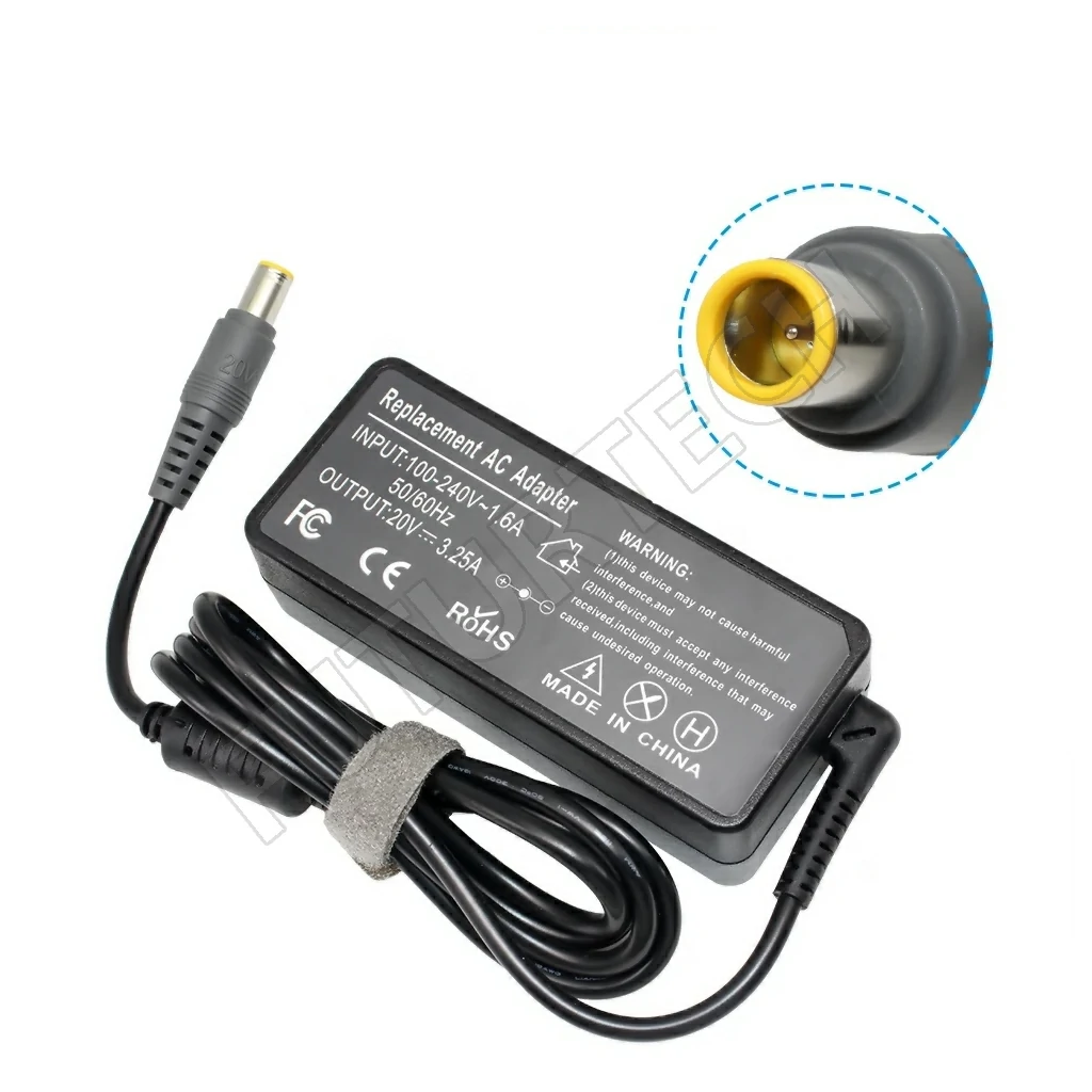Adapter Lenovo 20v - 3a25 | Lenovo Center Pin (65w) 7.9*5.5