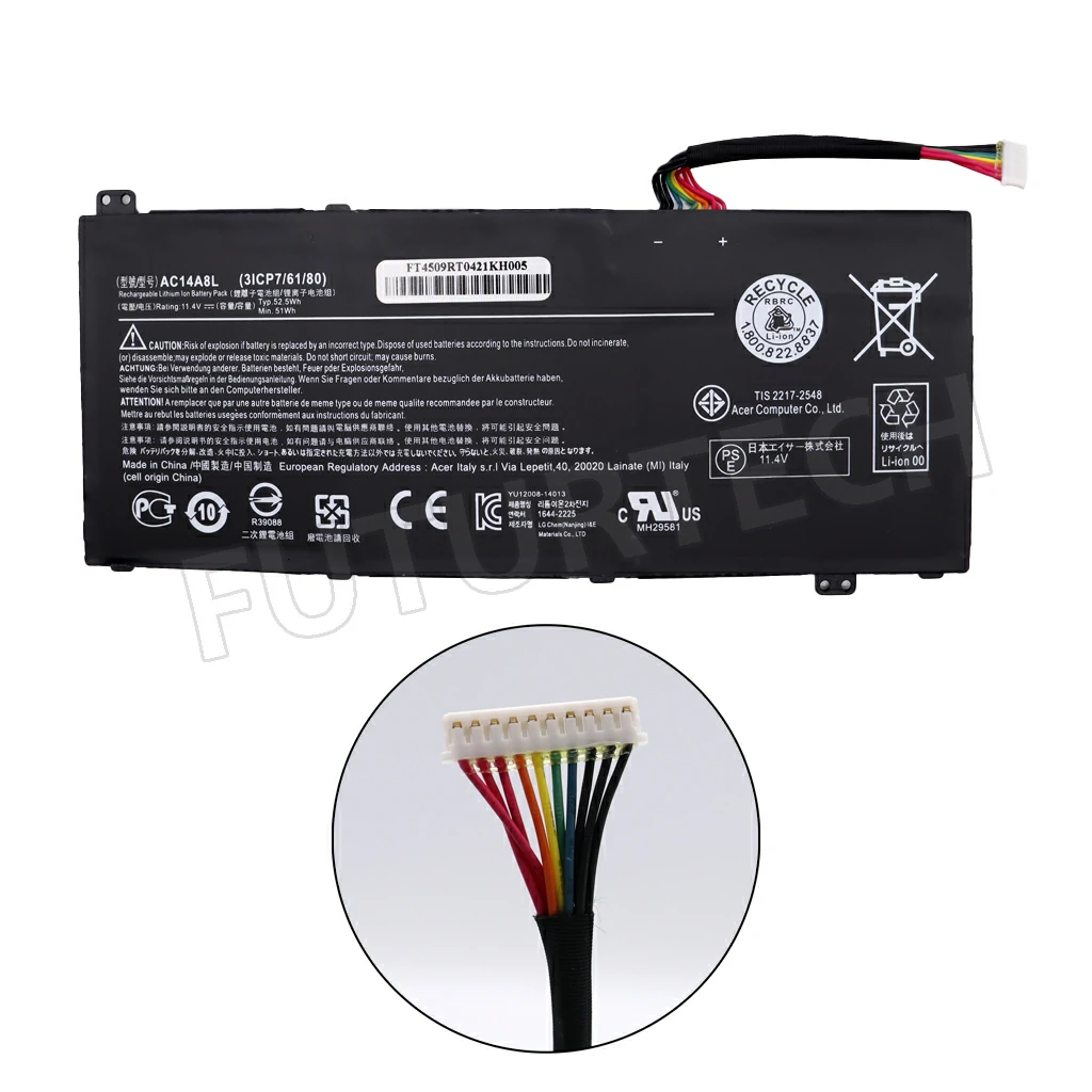 Battery Acer Nitro V15 V17 AC14A8L ORG