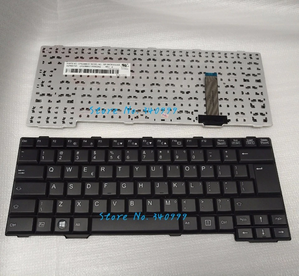Keyboard Fujitsu S760 E751 S761 SKU FJKEY009B Pointer Black US ORG
