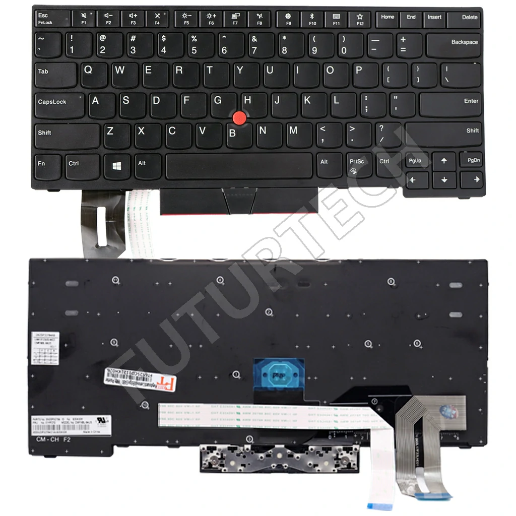 Keyboard Lenovo T490 E480 T480s T14 l380 Pointer Black