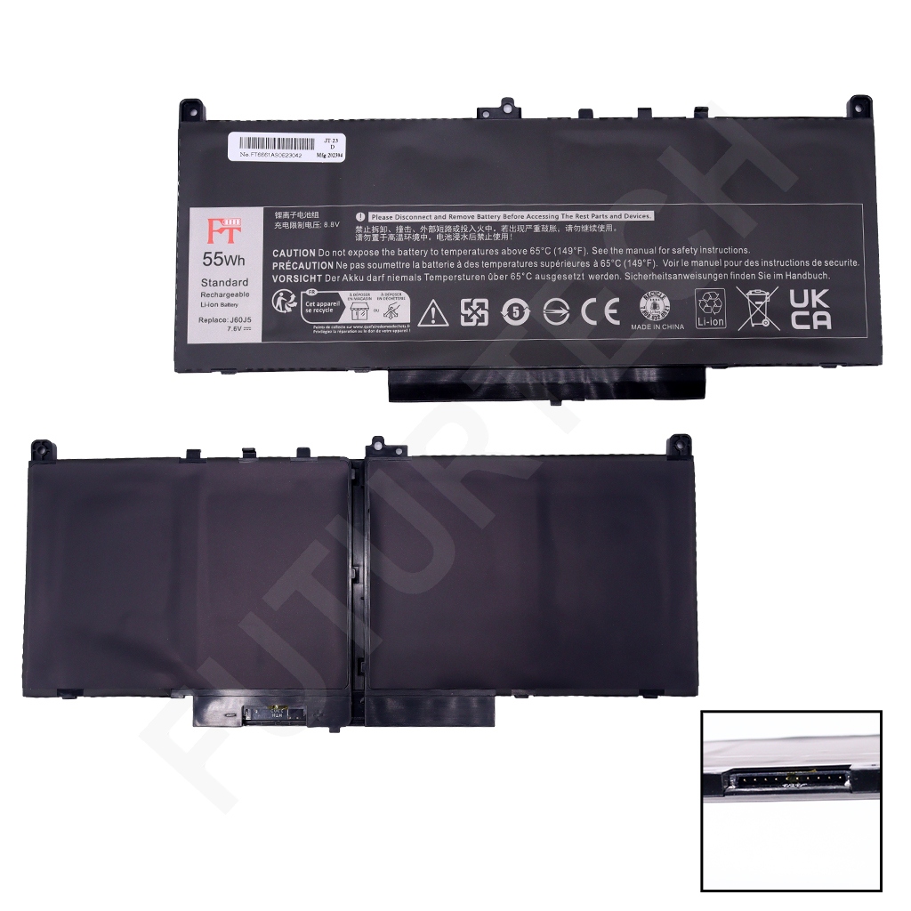Battery Dell Latitude E7270 E7470 J60J5 55Wh 4 Cell