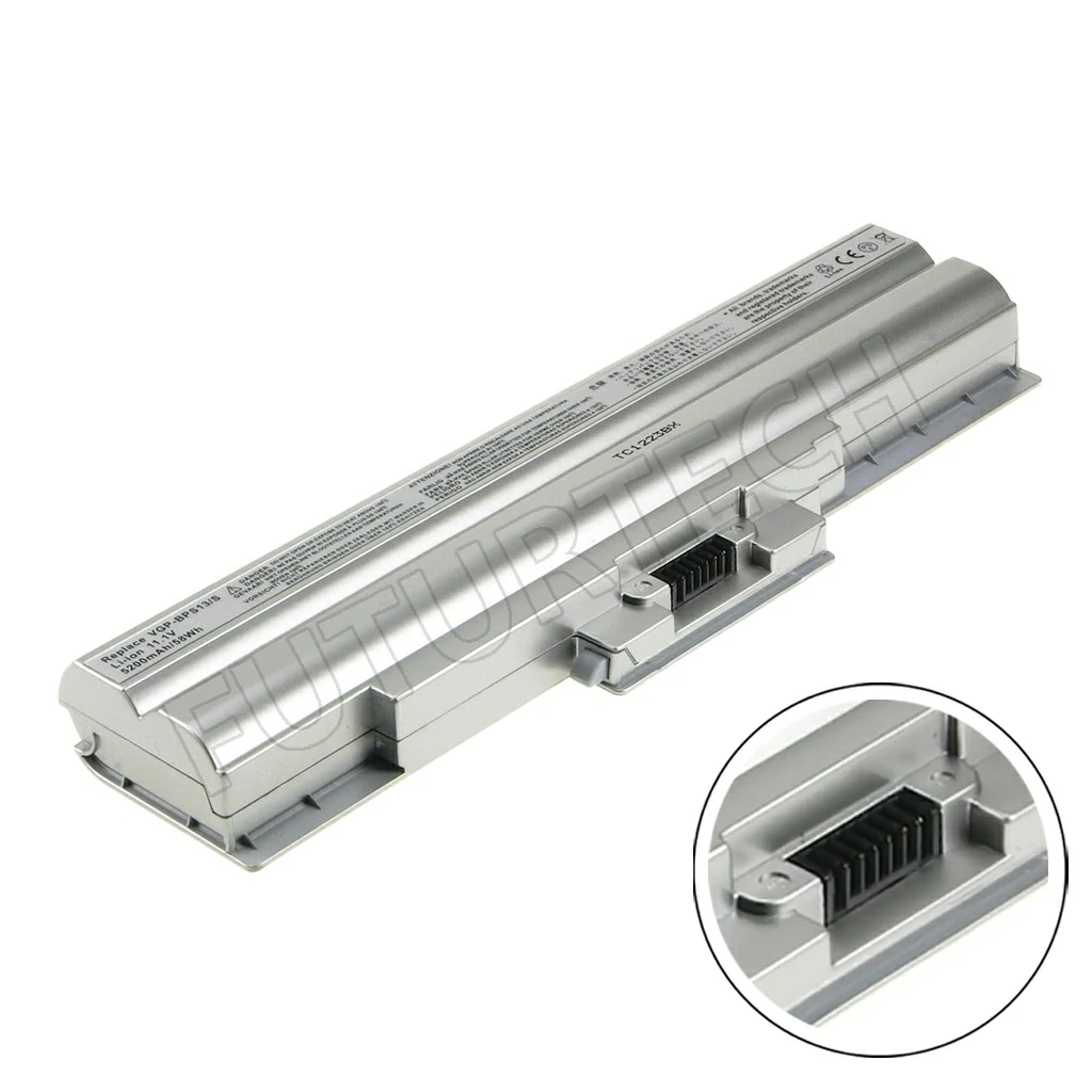 Battery Sony Vaio BPS13 Silver 6 Cell