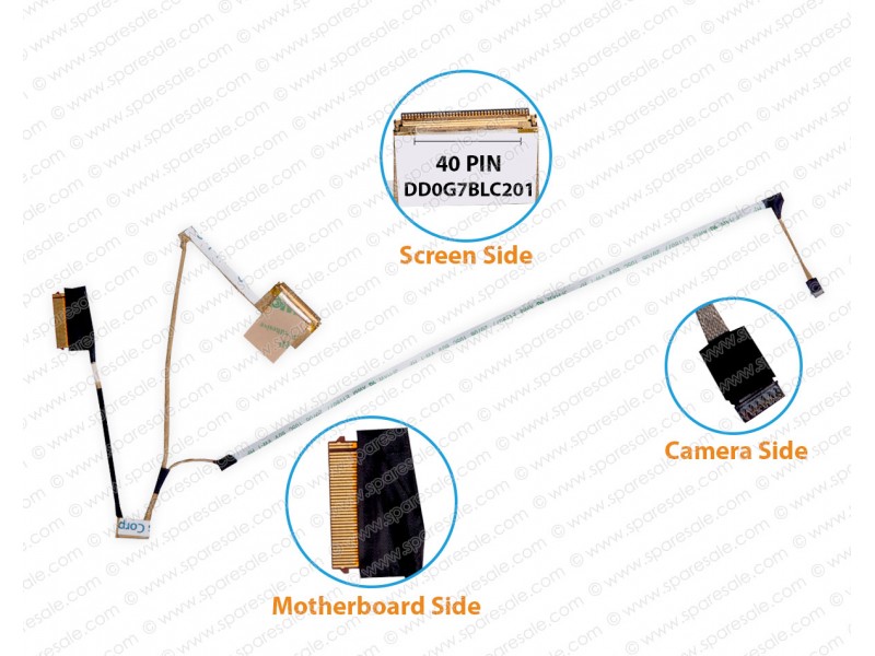 Cable Hp Pavilion 15-CS/15-CW (FHD) | (DD0G7BLC201) 40 PIN (Touch) (Insert)