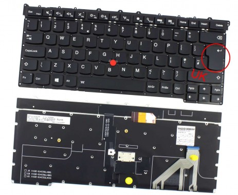Keyboard Lenovo X1 Carbon 3rd Gen MQ6-84FR Backlite UK