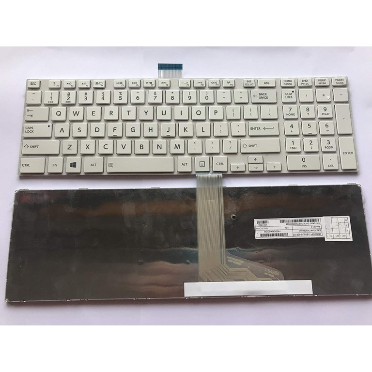 Keyboard Toshiba Satellite L855 L850 White Frame