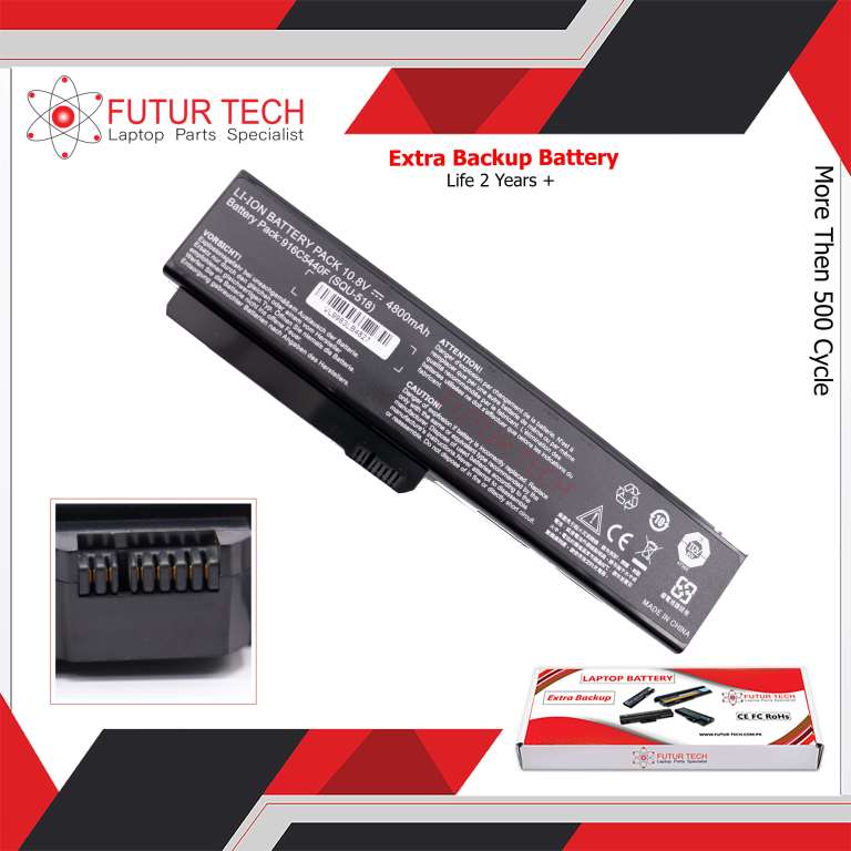 Battery Fujitsu SQU 518 SQU 522 6 Cell