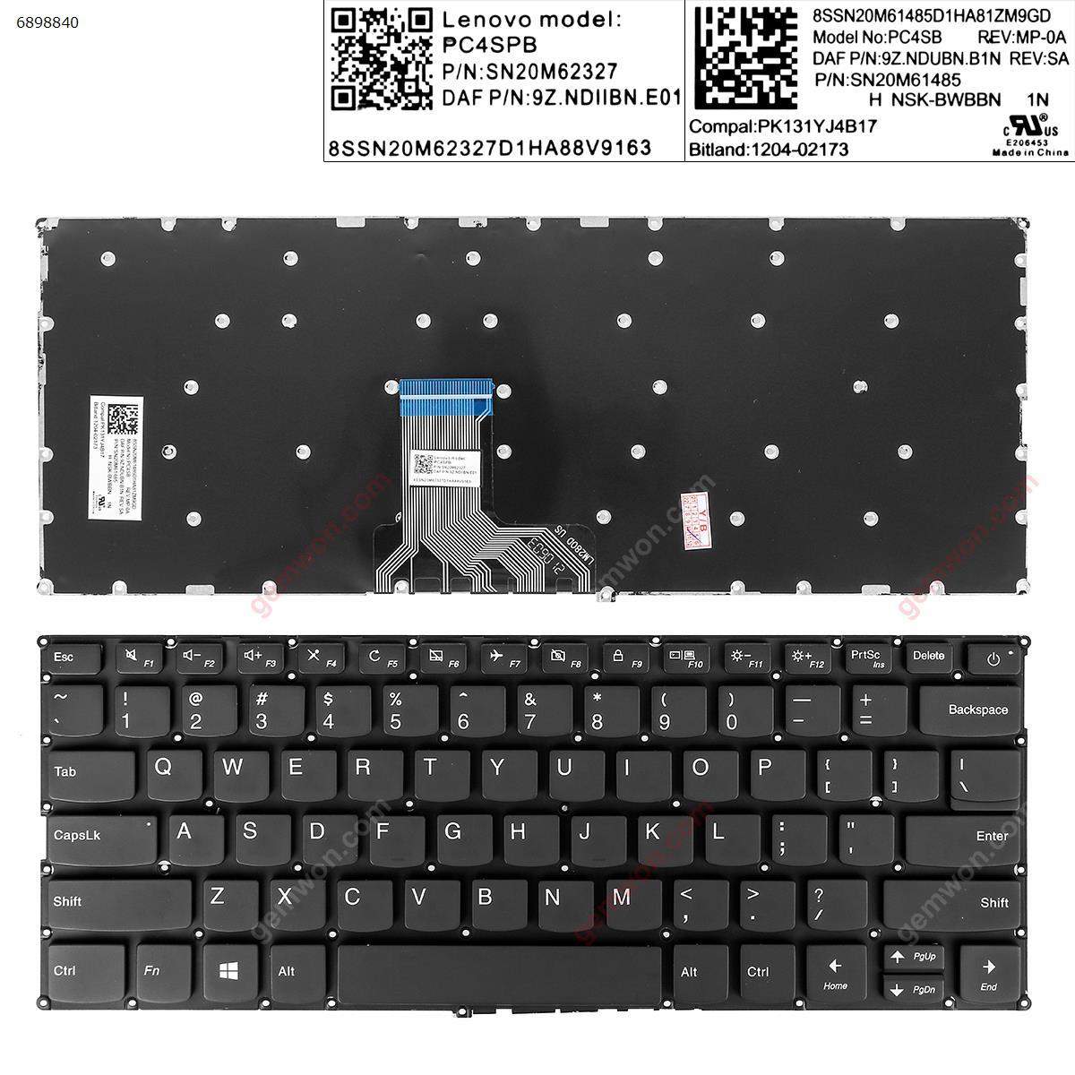 Keyboard Lenovo Ideapad V720-14 7000-13 Yoga 320S-13IKB 720S-13 720S-13ARR Power Button